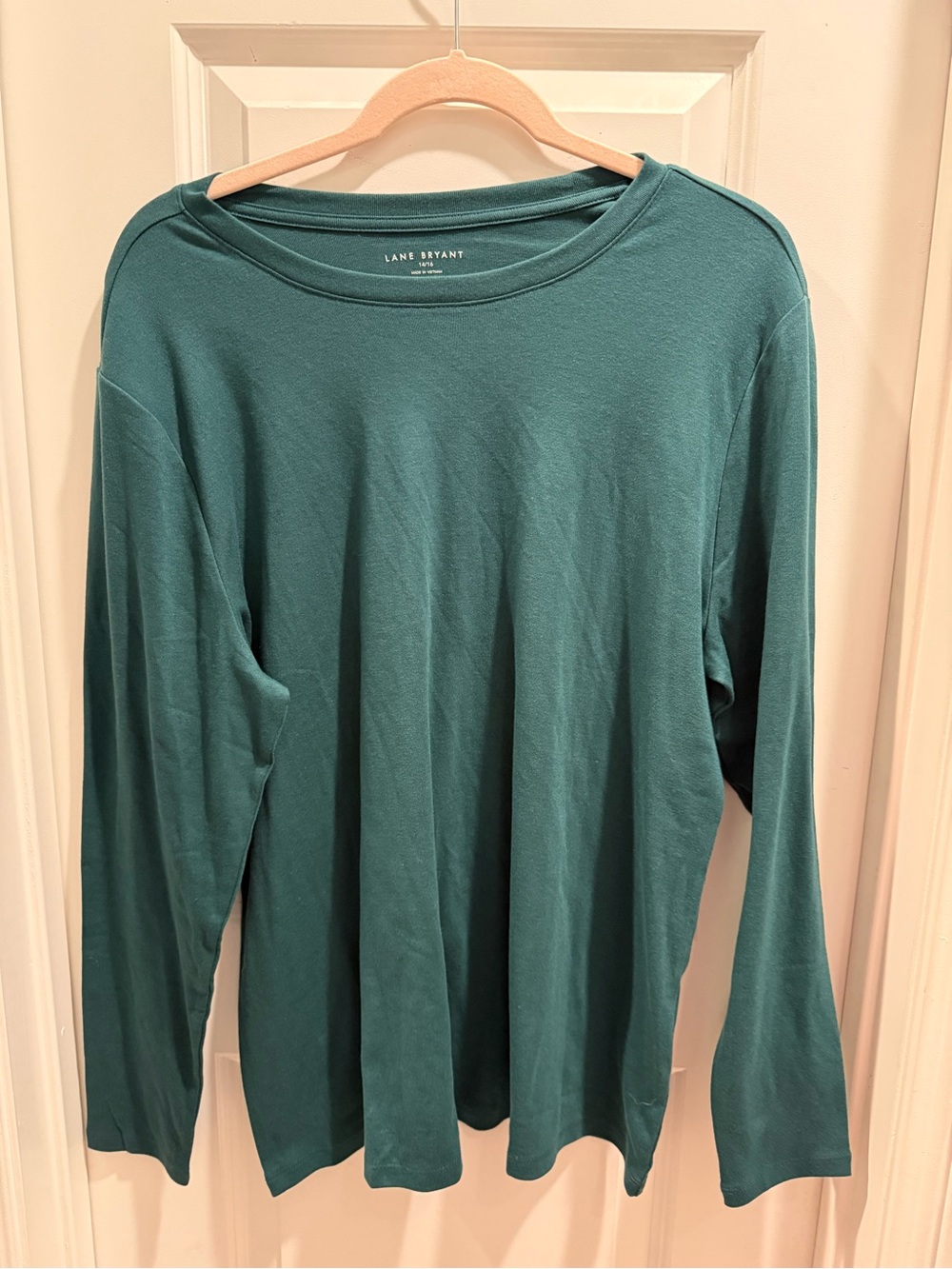 Lane Bryant Teal-Green Long Sleeve Tee